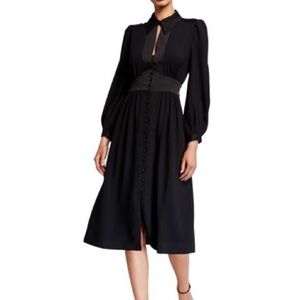 Joie Linaeve Black Button Down MIDI Casual Dress Size 2